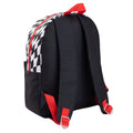 Black-Red - Back - Hot Wheels Checkerboard Flame Backpack Set