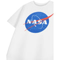 White - Side - NASA Childrens-Kids Classic Logo Short-Sleeved T-Shirt