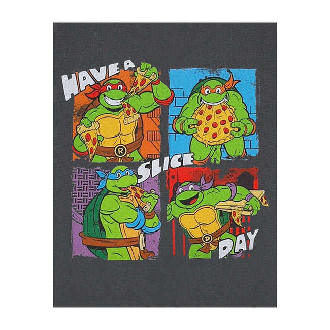 Charcoal - Side - Teenage Mutant Ninja Turtles Boys Have A Slice Day Sweatshirt