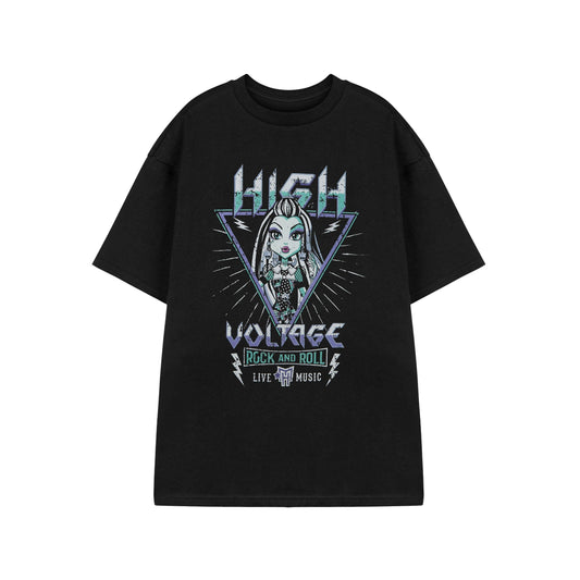 Black - Front - Monster High Womens-Ladies High Voltage Short-Sleeved T-Shirt
