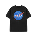 Black - Front - NASA Childrens-Kids Classic Logo Short-Sleeved T-Shirt
