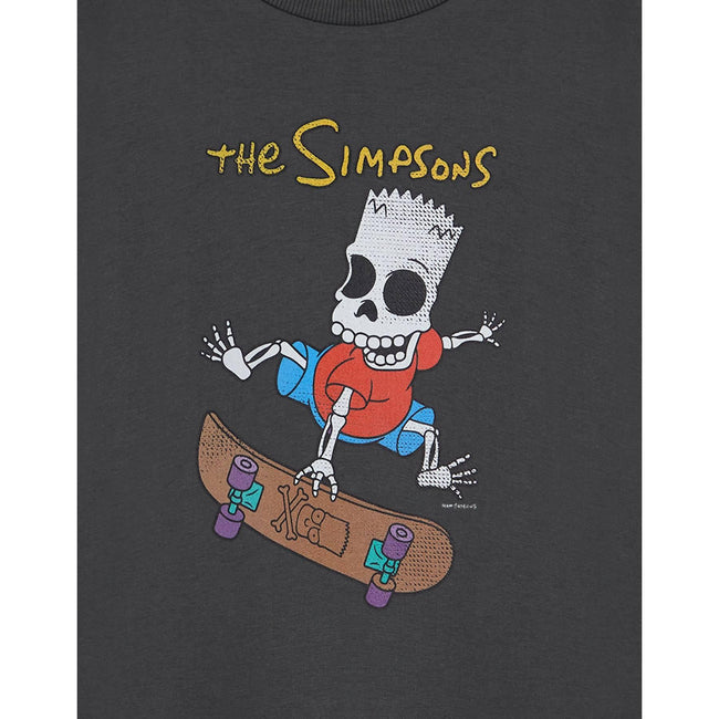 Grey - Side - The Simpsons Boys Bart Simpson Short-Sleeved Halloween T-Shirt
