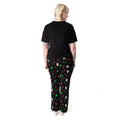 Black - Lifestyle - Wicked Womens-Ladies Short-Sleeved Long Pyjama Set