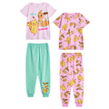 Pink-Blue - Front - Pokemon Girls Pikachu & Eevee Long Pyjama Set (Pack of 2)