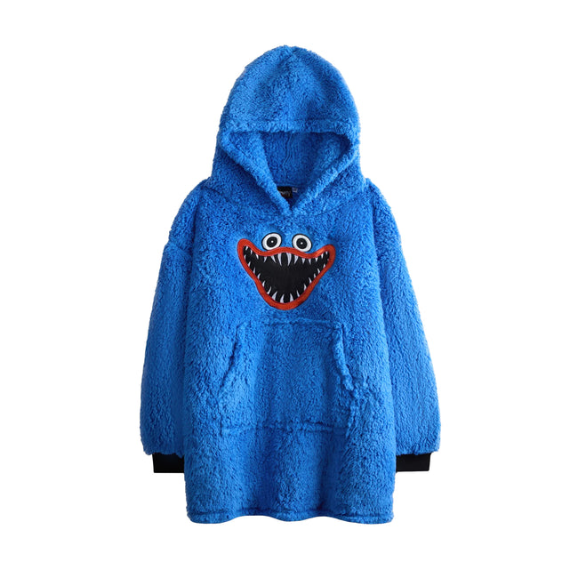 Blue - Front - Poppy Playtime Boys Character Blanket Hoodie