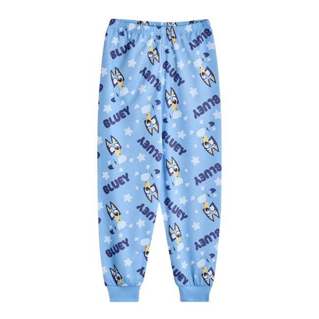 Multicoloured - Pack Shot - Bluey Childrens-Kids Characters Long Pyjama Set (Pack of 2)