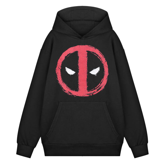 Black - Front - Deadpool Mens Logo Hoodie