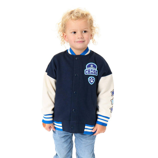 Blue-White - Front - Paw Patrol Boys Chase Bomber Jacket