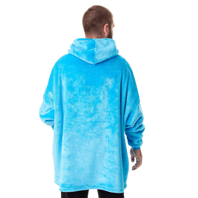 Blue - Back - Sesame Street Unisex Adult Cookie Monster Blanket Hoodie