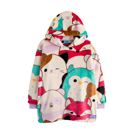Multicoloured - Front - Squishmallows Girls Characters Blanket Hoodie