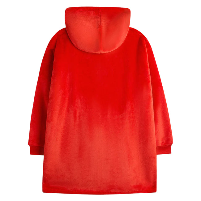 Red - Back - Super Mario Boys Logo Blanket Hoodie