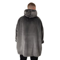 Grey - Back - Nirvana Mens Logo Blanket Hoodie