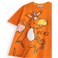 Orange - Side - The Gruffalo Childrens-Kids Zog Big Face Short-Sleeved T-Shirt