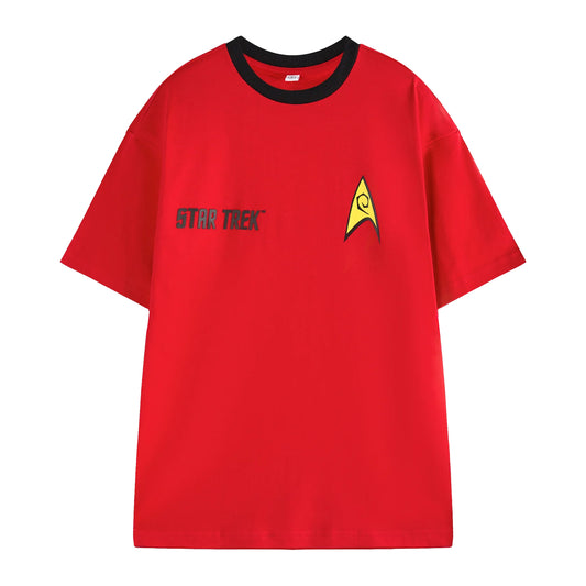 Red - Front - Star Trek Mens Uniform Short-Sleeved T-Shirt