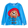 Blue - Back - Paddington Bear Childrens-Kids Character Long Pyjama Set