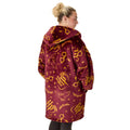 Red-Orange - Back - Harry Potter Womens-Ladies Icon Full Zip Hoodie Blanket