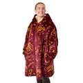 Red-Orange - Front - Harry Potter Womens-Ladies Icon Full Zip Hoodie Blanket