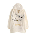 Beige - Front - Harry Potter Girls Hedwig Blanket Hoodie