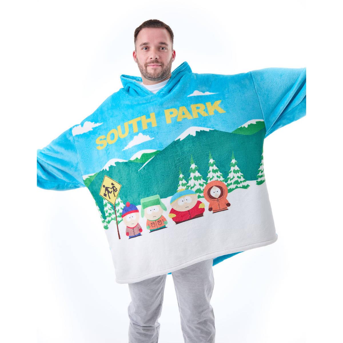 Blue - Side - South Park Mens Hoodie Blanket
