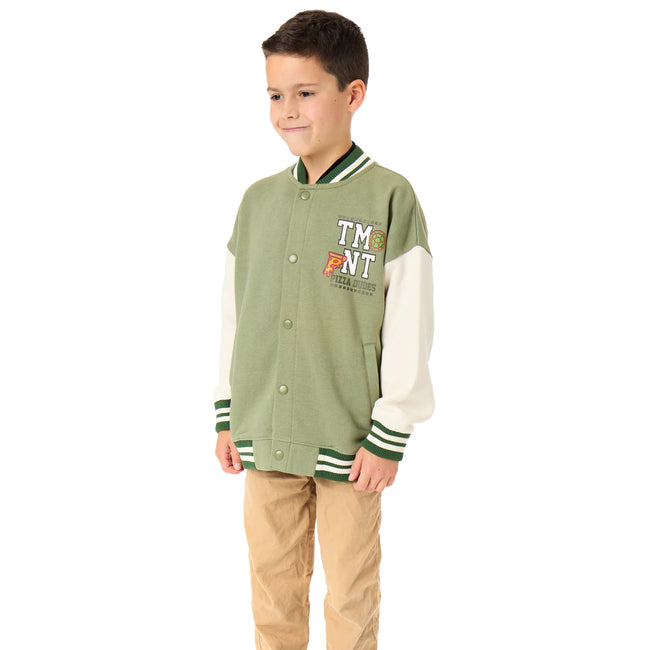 Green - Side - Teenage Mutant Ninja Turtles Boys Cowabunga Bomber Jacket