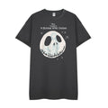 Black-White - Front - The Nightmare Before Christmas Womens-Ladies Jack and Sally Nightdress