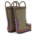 Brown - Side - The Gruffalo Childrens-Kids 3D Spikes Wellington Boots