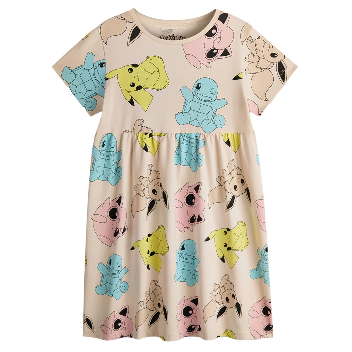 Dark Grey-Tan - Side - Pokemon Girls Character Dress (Pack of 2)