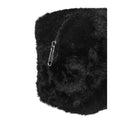 Black - Side - Wednesday Logo Fluffy Cosmetic Bag
