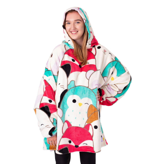 Multicoloured - Front - Squishmallows Womens-Ladies Character Blanket Hoodie