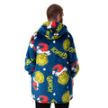 Multicoloured - Back - The Grinch Unisex Adult Character Face Full Zip Blanket Hoodie