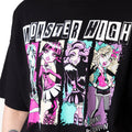 Black-Pink - Side - Monster High Womens-Ladies Group Pose Long Pyjama Set