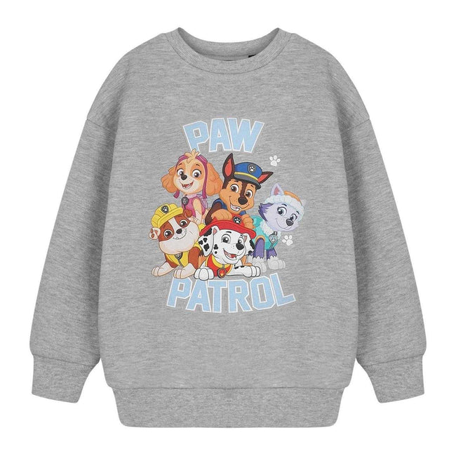 Grey - Front - Paw Patrol Childrens-Kids Collegiate Sweatshirt