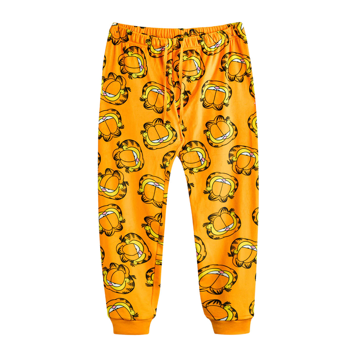 Orange - Side - Garfield Childrens-Kids Big Face Long Pyjama Set