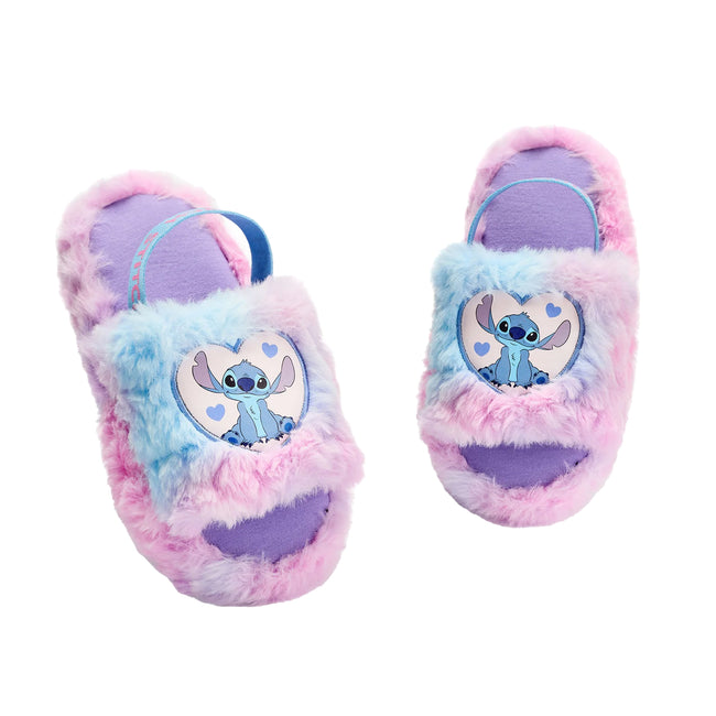 Multicoloured - Front - Lilo & Stitch Womens-Ladies Stitch Ombre Fluffy Slippers