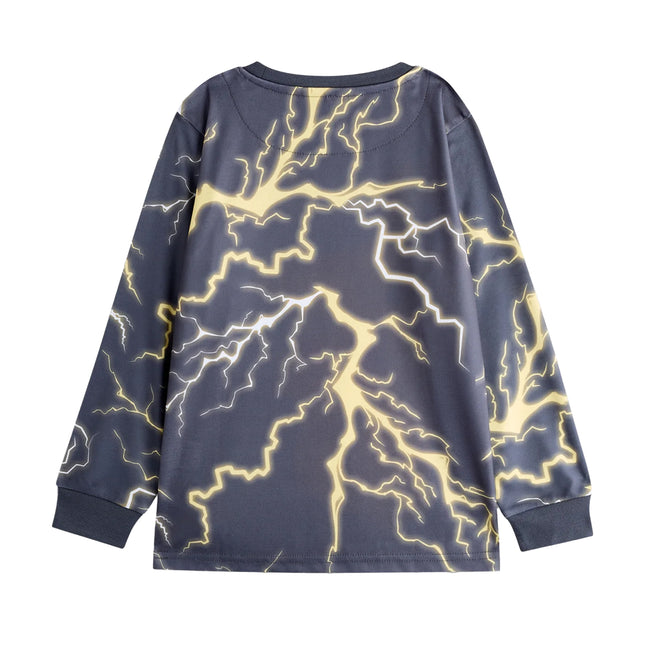 Black - Side - Pokemon Boys Pikachu Long-Sleeved Long Pyjama Set