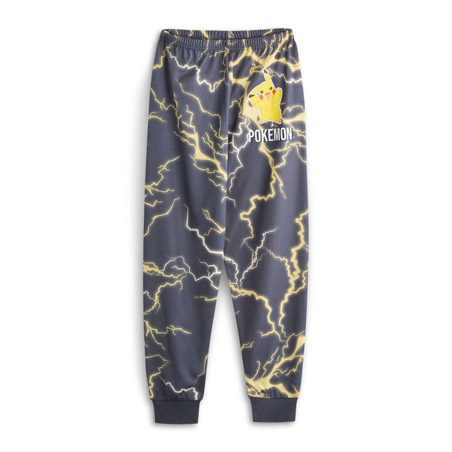 Navy - Back - Pokemon Boys Pikachu Long-Sleeved Long Pyjama Set