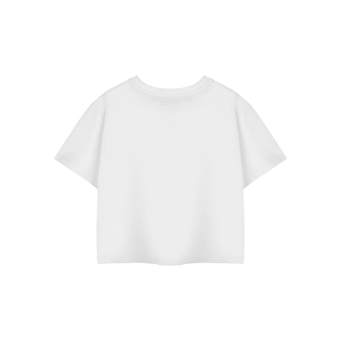 White - Back - Disney Womens-Ladies True Original Mickey & Minnie Mouse Short-Sleeved Crop T-Shirt