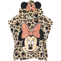 Pink-Black - Front - Disney Girls Minnie Mouse Poncho Hooded Towel