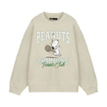Oatmeal - Front - Peanuts Unisex Adult Snoopy Tennis Sweatshirt