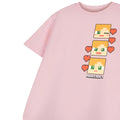 Pink - Side - Minecraft Girls Pixel Hearts Short-Sleeved T-Shirt