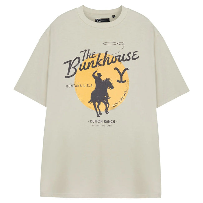 Beige - Front - Yellowstone Mens The Bunkhouse Short-Sleeved T-Shirt