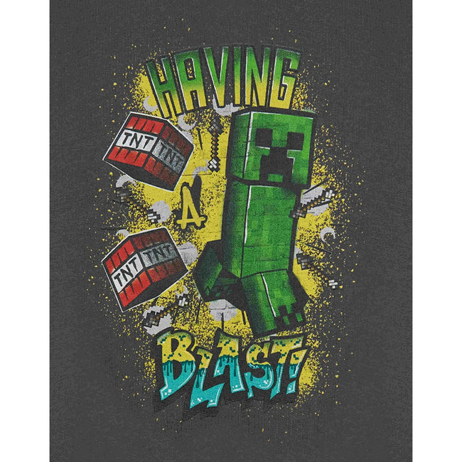 Grey - Side - Minecraft Boys Having A Blast Sweatshirt