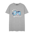 Grey Marl - Front - Lilo & Stitch Womens-Ladies Sleep All Day Short-Sleeved Nightdress