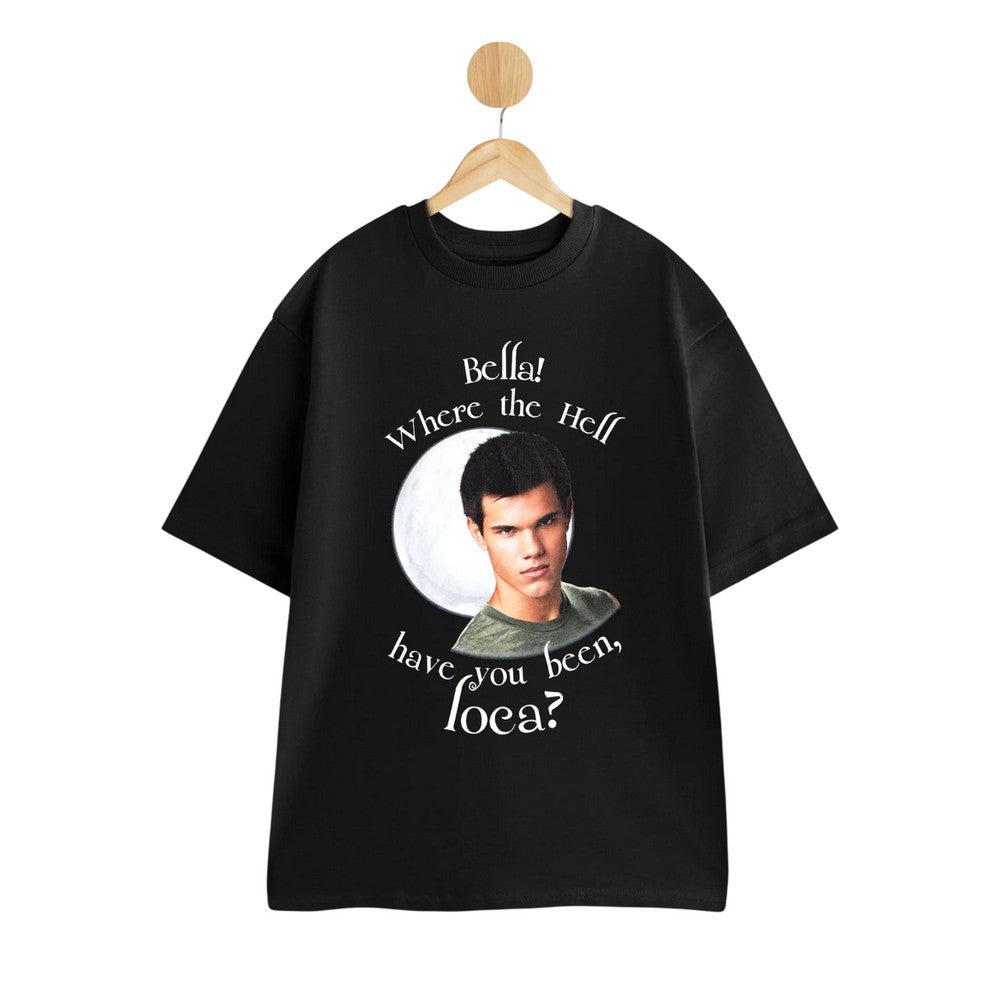 Black - Side - Twilight Womens-Ladies Where Have You Been Loca? Short-Sleeved T-Shirt