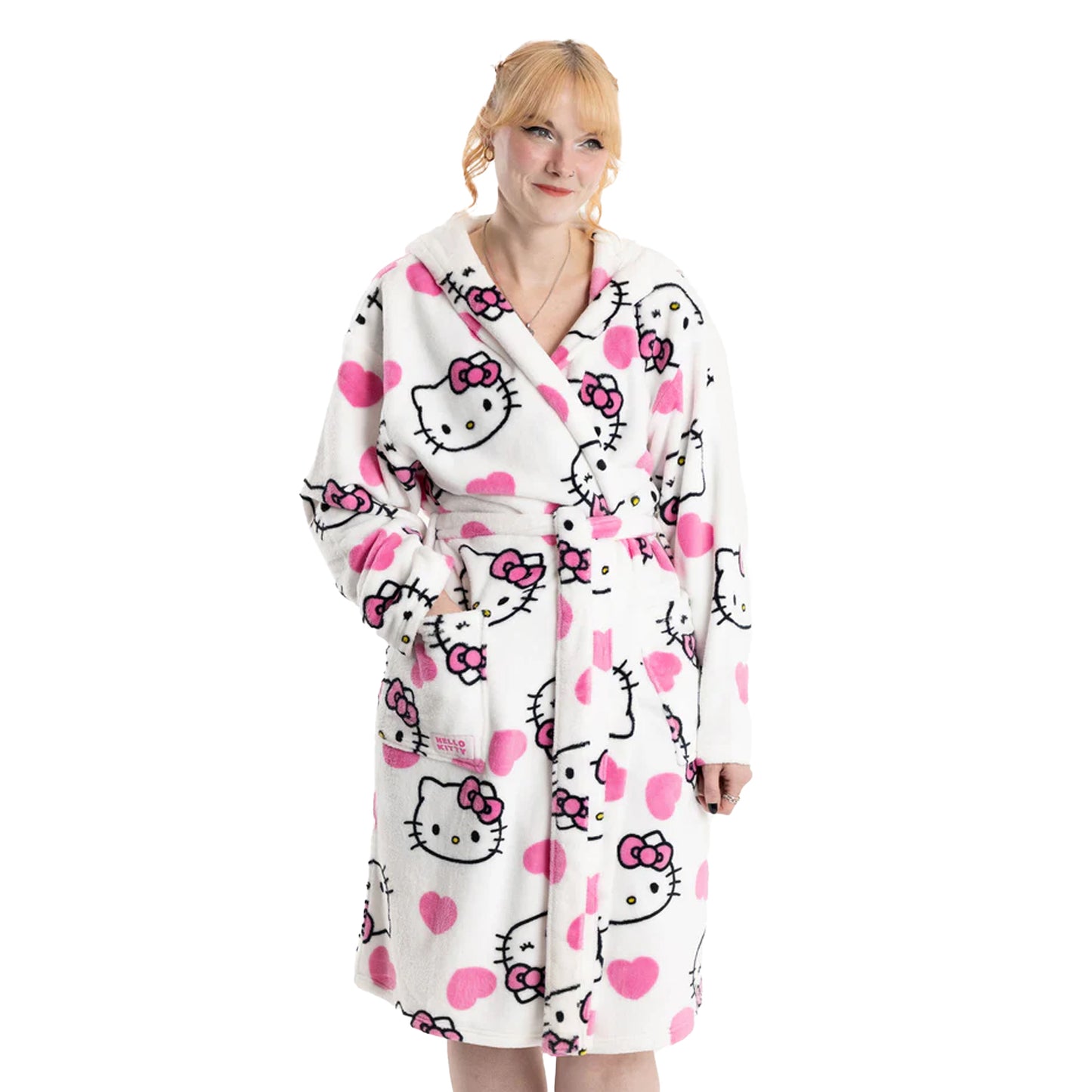 Multicoloured - Lifestyle - Hello Kitty Womens-Ladies Hooded Robe