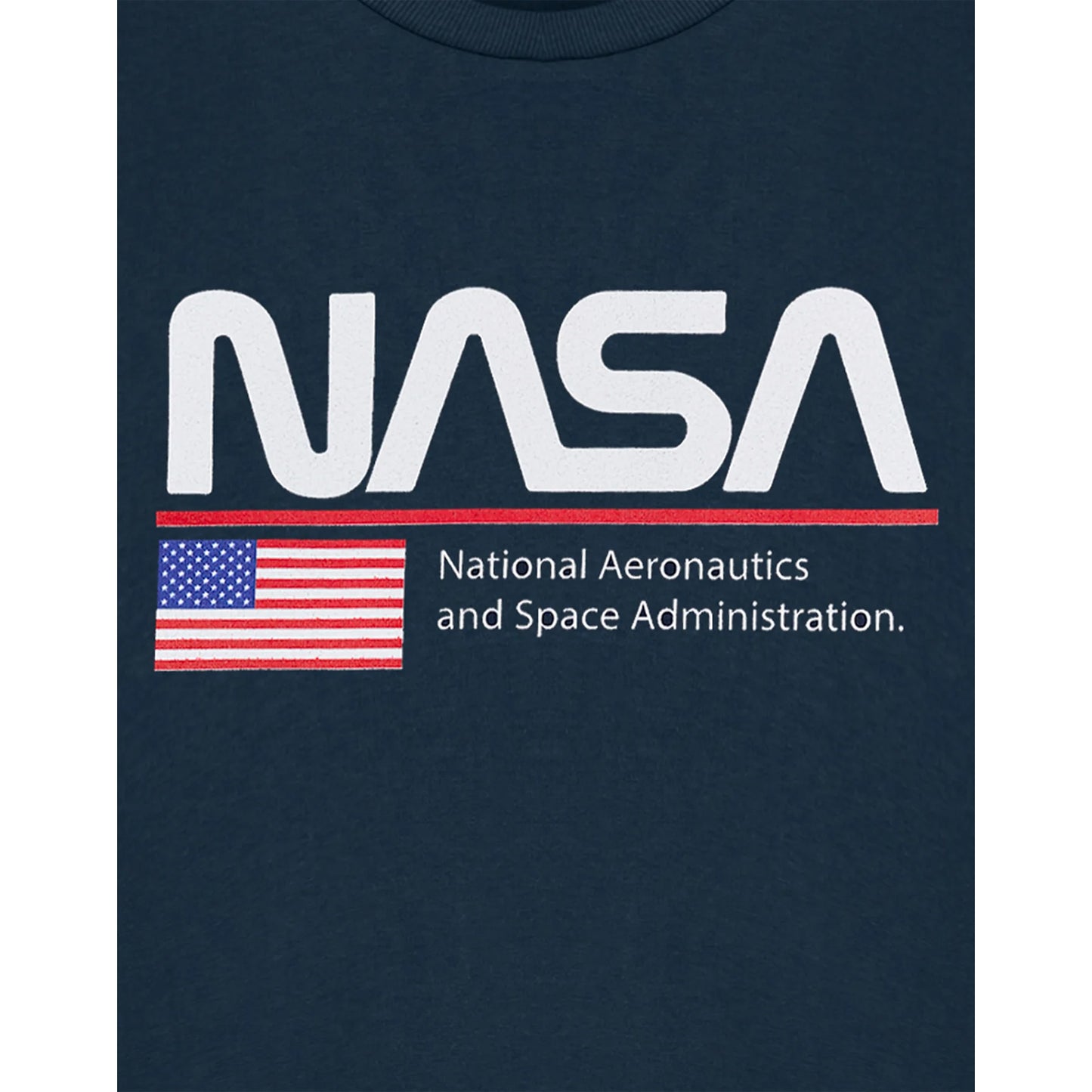 Navy - Side - NASA Unisex Adult Space Administration Short-Sleeved T-Shirt