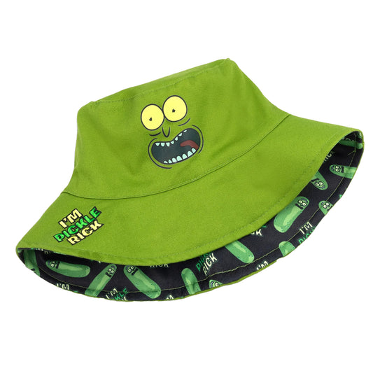 Green - Front - Rick And Morty Mens I´m Pickle Rick Reversible Bucket Hat