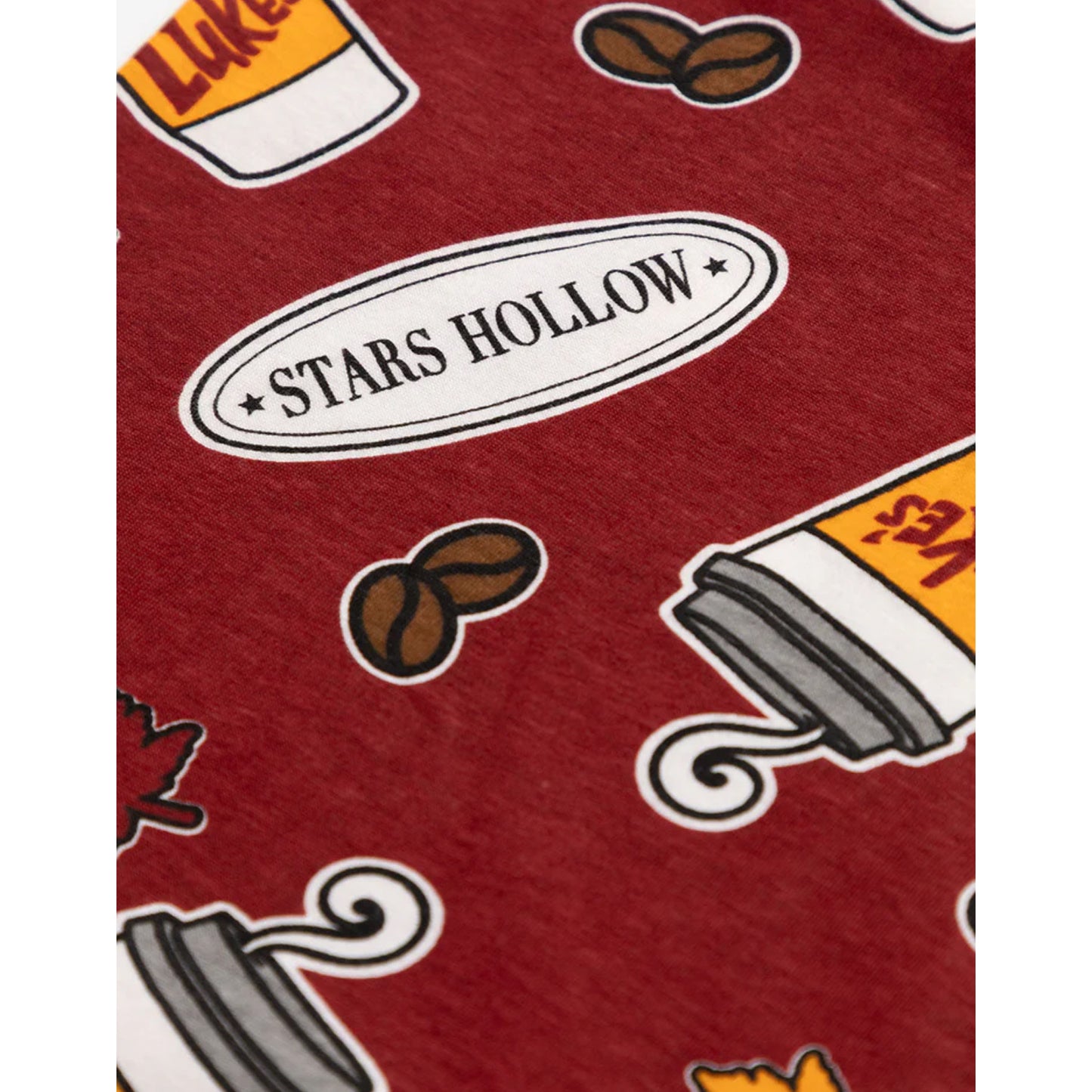 Multicoloured - Lifestyle - Gilmore Girls Womens-Ladies Stars Hollow Short-Sleeved Long Pyjama Set