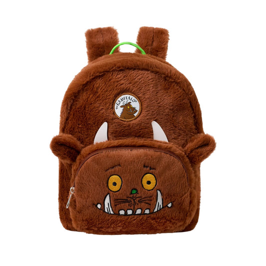 Brown - Front - The Gruffalo Childrens-Kids Face Backpack
