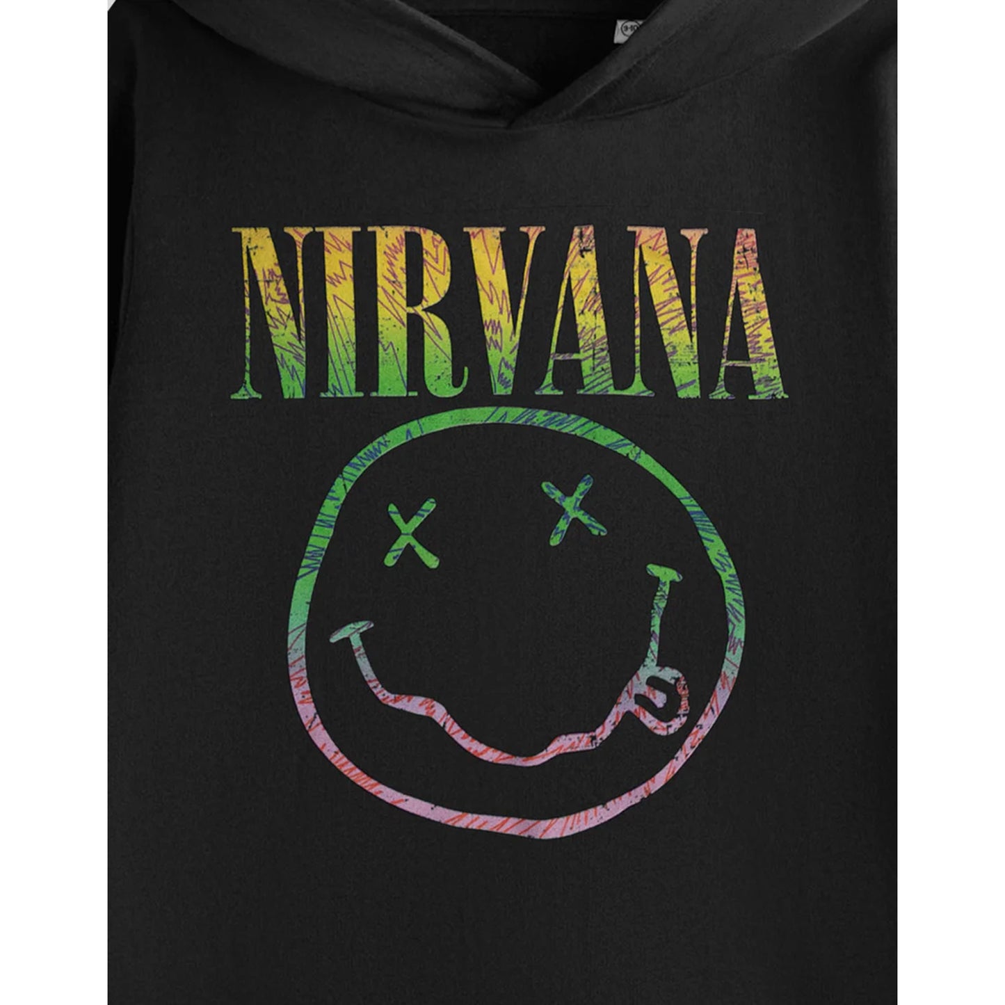 Black - Lifestyle - Nirvana Childrens-Kids Rainbow Hoodie